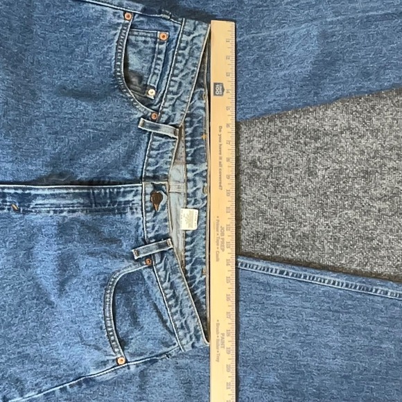 Levi Strauss 505 Mens Jeans 40x32 Blue Wash Straight Fit Denim Pants - Picture 4 of 16